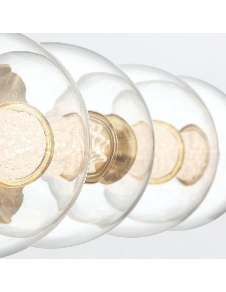 Bathroom wall lamps - Quintiesse Atomo wall lamp - 4 light sources - Brushed gold IP44 Elstead Lighting QN-ATOMO-4W-BG - product kolory-swiatla.pl 4