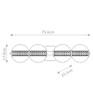 Bathroom wall lamps - Quintiesse Atomo wall lamp - 4 light sources - Brushed gold IP44 Elstead Lighting QN-ATOMO-4W-BG - product 10