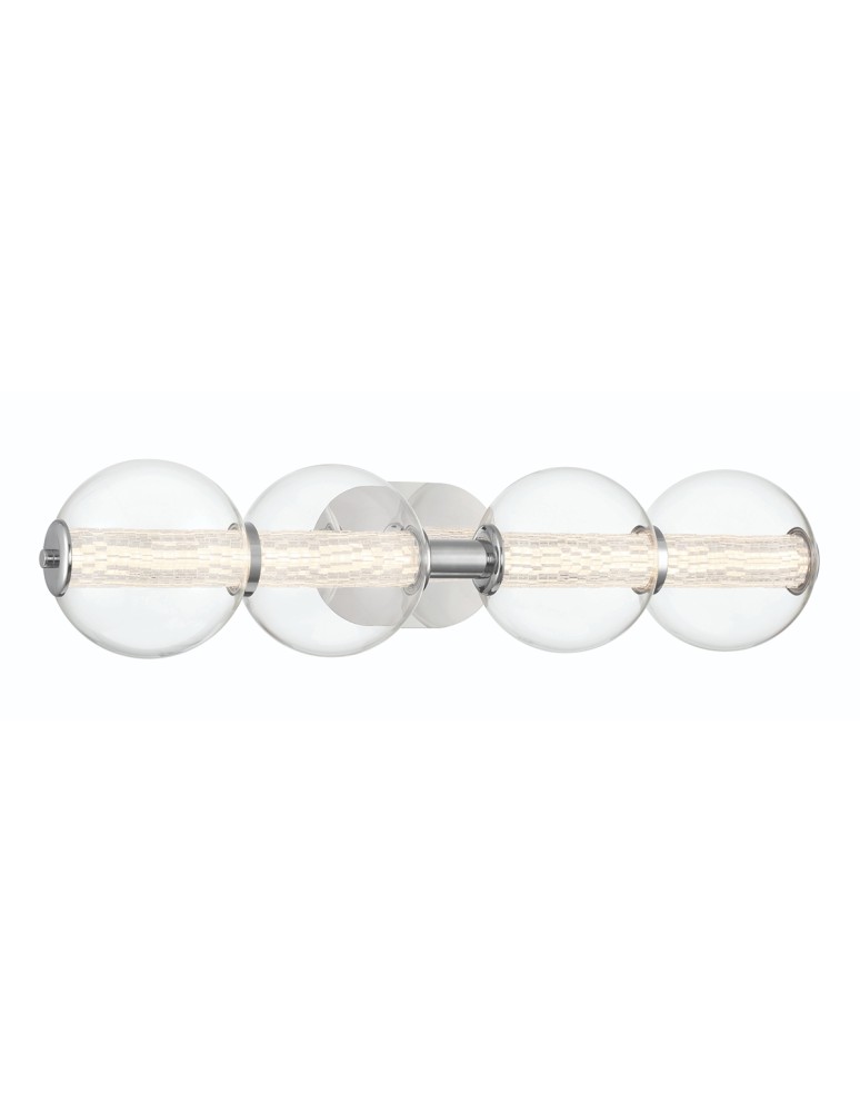 Bathroom wall lamps - Quintiesse Atomo wall lamp - 4 light sources - Polished chrome IP44 Elstead Lighting QN-ATOMO-4W-PC - product kolory-swiatla.pl 1