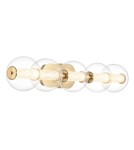 Bathroom wall lamps - Quintiesse Atomo wall lamp - 5 light sources - Brushed gold IP44 Elstead Lighting QN-ATOMO-5W-BG - product 1