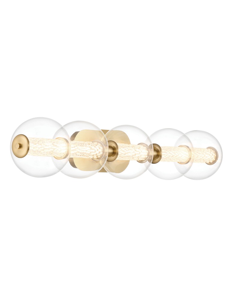 Bathroom wall lamps - Quintiesse Atomo wall lamp - 5 light sources - Brushed gold IP44 Elstead Lighting QN-ATOMO-5W-BG - product kolory-swiatla.pl 1