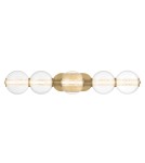 Bathroom wall lamps - Quintiesse Atomo wall lamp - 5 light sources - Brushed gold IP44 Elstead Lighting QN-ATOMO-5W-BG - product 2