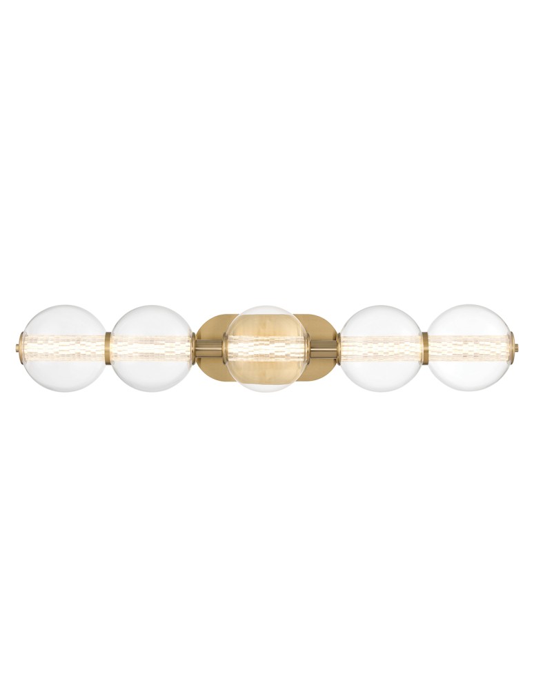 Bathroom wall lamps - Quintiesse Atomo wall lamp - 5 light sources - Brushed gold IP44 Elstead Lighting QN-ATOMO-5W-BG - product kolory-swiatla.pl 2