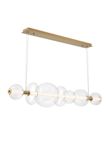 Quintiesse Atomo island lamp - 7 light sources - Brushed gold Elstead Lighting QN-ATOMO-LP7-BG