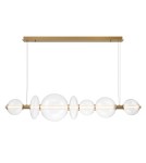 Pendant lamps over the island - Quintiesse Atomo island lamp - 7 light sources - Brushed gold Elstead Lighting QN-ATOMO-LP7-BG - product 2