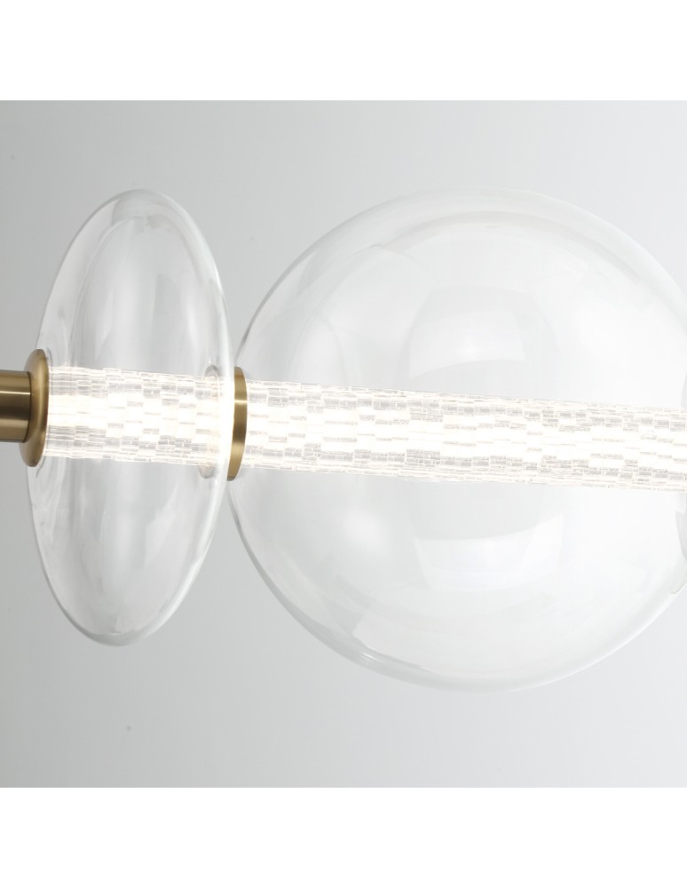 Pendant lamps over the island - Quintiesse Atomo island lamp - 7 light sources - Brushed gold Elstead Lighting QN-ATOMO-LP7-BG - product kolory-swiatla.pl 3