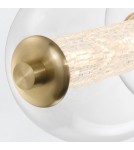 Pendant lamps over the island - Quintiesse Atomo island lamp - 7 light sources - Brushed gold Elstead Lighting QN-ATOMO-LP7-BG - product 5