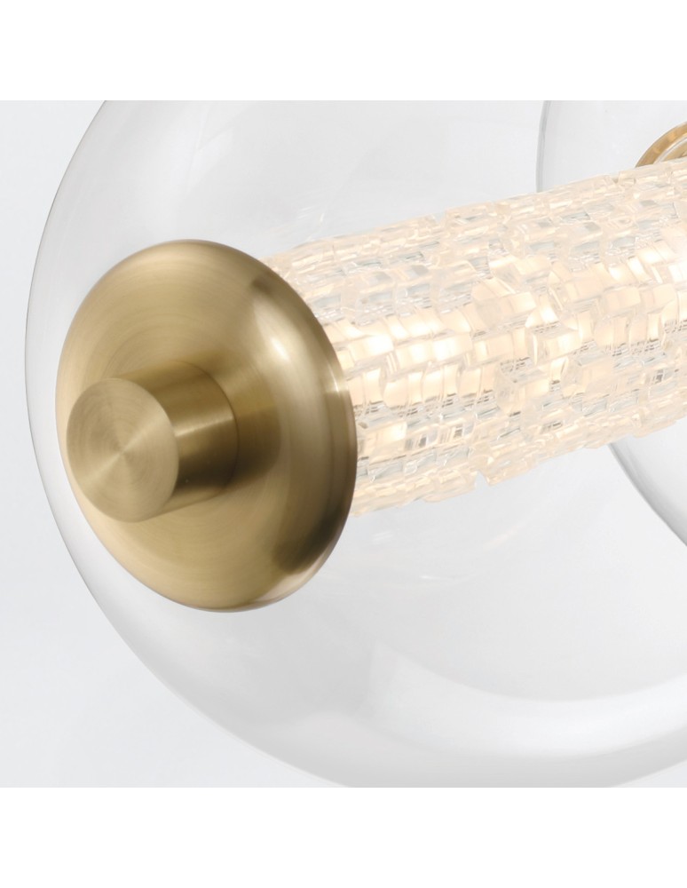 Pendant lamps over the island - Quintiesse Atomo island lamp - 7 light sources - Brushed gold Elstead Lighting QN-ATOMO-LP7-BG - product kolory-swiatla.pl 5