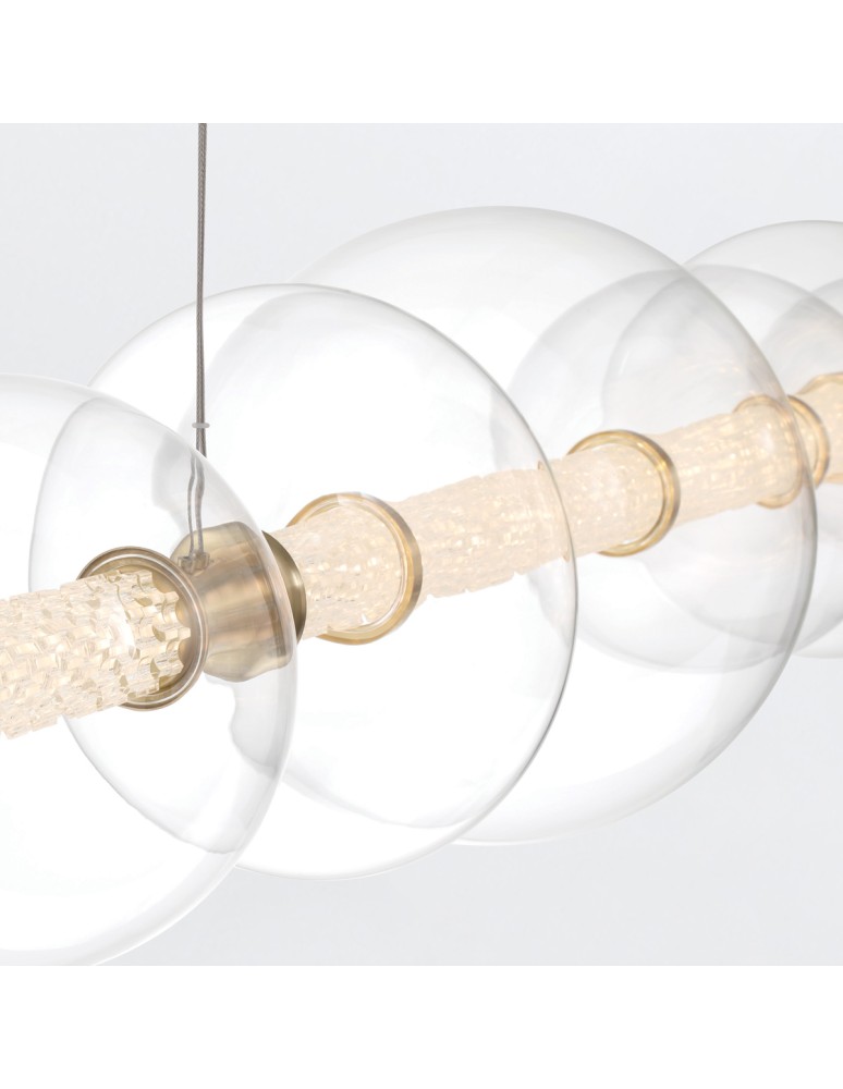 Pendant lamps over the island - Quintiesse Atomo island lamp - 7 light sources - Brushed gold Elstead Lighting QN-ATOMO-LP7-BG - product kolory-swiatla.pl 6