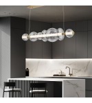 Pendant lamps over the island - Quintiesse Atomo island lamp - 7 light sources - Brushed gold Elstead Lighting QN-ATOMO-LP7-BG - product 7