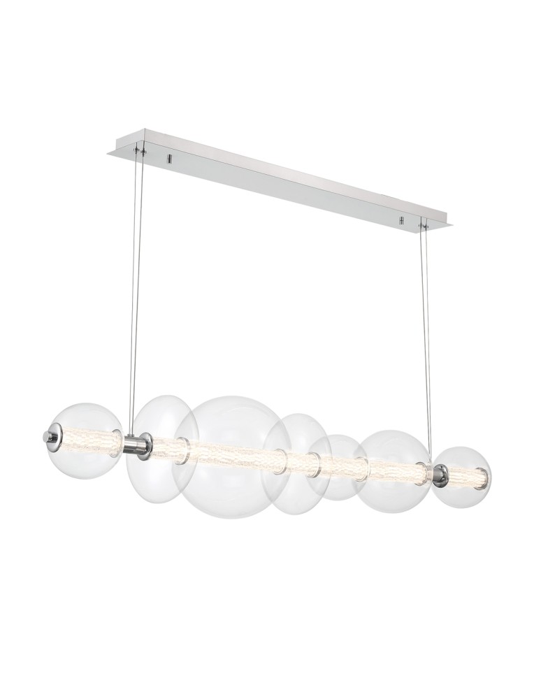 Pendant lamps over the island - Quintiesse Atomo island lamp - 7 light sources - Polished chrome Elstead Lighting QN-ATOMO-LP7-PC - product kolory-swiatla.pl 1