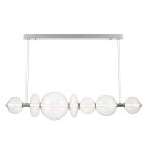 Pendant lamps over the island - Quintiesse Atomo island lamp - 7 light sources - Polished chrome Elstead Lighting QN-ATOMO-LP7-PC - product 2