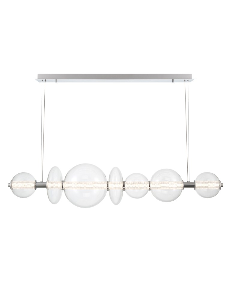 Pendant lamps over the island - Quintiesse Atomo island lamp - 7 light sources - Polished chrome Elstead Lighting QN-ATOMO-LP7-PC - product kolory-swiatla.pl 2
