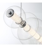Pendant lamps over the island - Quintiesse Atomo island lamp - 7 light sources - Polished chrome Elstead Lighting QN-ATOMO-LP7-PC - product 4