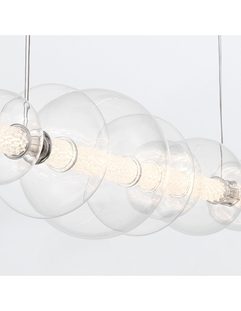 Pendant lamps over the island - Quintiesse Atomo island lamp - 7 light sources - Polished chrome Elstead Lighting QN-ATOMO-LP7-PC - product kolory-swiatla.pl 7