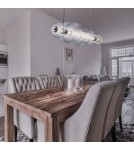Pendant lamps over the island - Quintiesse Atomo island lamp - 7 light sources - Polished chrome Elstead Lighting QN-ATOMO-LP7-PC - product 8