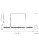 Quintiesse Lampa wyspowa Atomo - 7 źródeł światła - Polerowany chrom QN-ATOMO-LP7-PC
