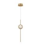 Pendant lamps - Quintiesse Barletta pendant lamp - 1 light source - Brushed gold Elstead Lighting QN-BARLETTA-1P-BG - product 1