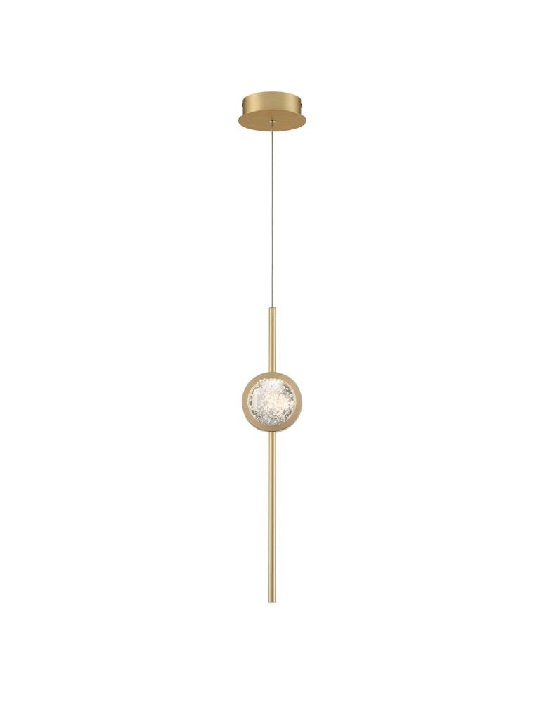 Pendant lamps - Quintiesse Barletta pendant lamp - 1 light source - Brushed gold Elstead Lighting QN-BARLETTA-1P-BG - product kolory-swiatla.pl 1