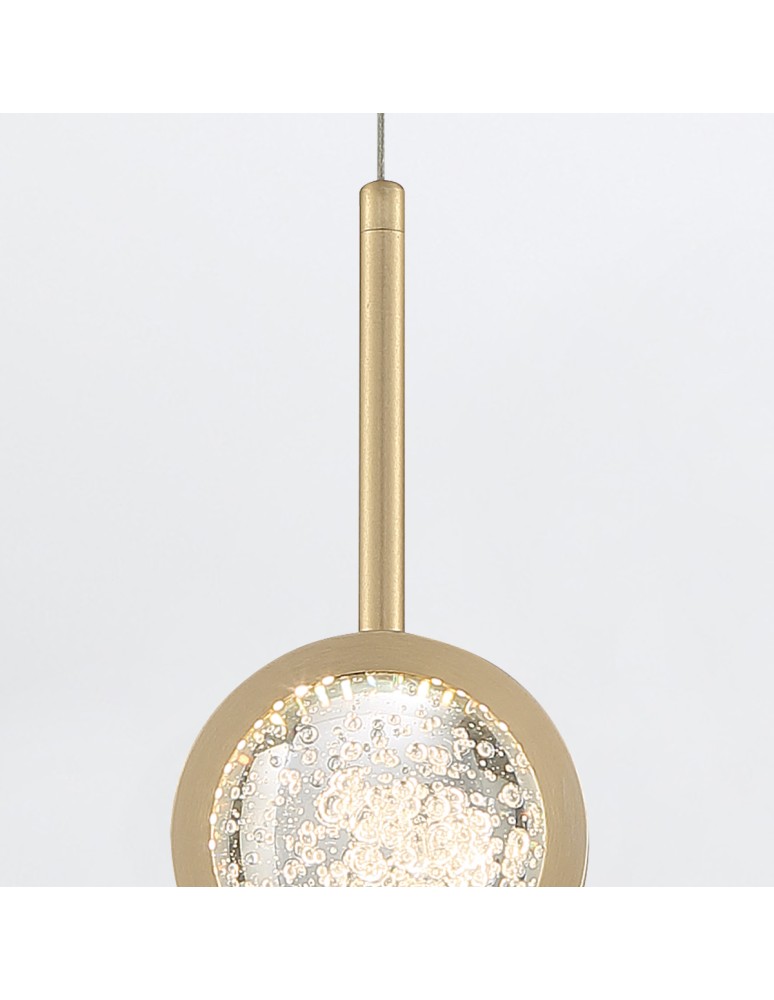 Pendant lamps - Quintiesse Barletta pendant lamp - 1 light source - Brushed gold Elstead Lighting QN-BARLETTA-1P-BG - product kolory-swiatla.pl 2