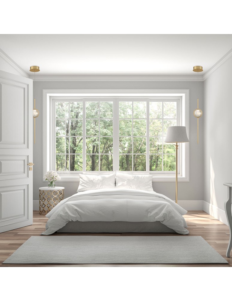 Pendant lamps - Quintiesse Barletta pendant lamp - 1 light source - Brushed gold Elstead Lighting QN-BARLETTA-1P-BG - product kolory-swiatla.pl 5