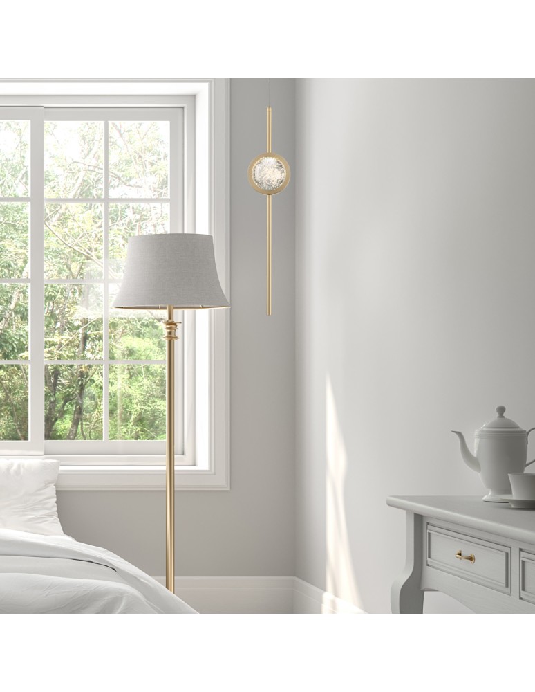 Pendant lamps - Quintiesse Barletta pendant lamp - 1 light source - Brushed gold Elstead Lighting QN-BARLETTA-1P-BG - product kolory-swiatla.pl 6