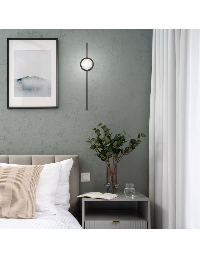 Quintiesse Lampa wisząca Barletta - 1 źródło światła - Matowa czerń QN-BARLETTA-1P-BK