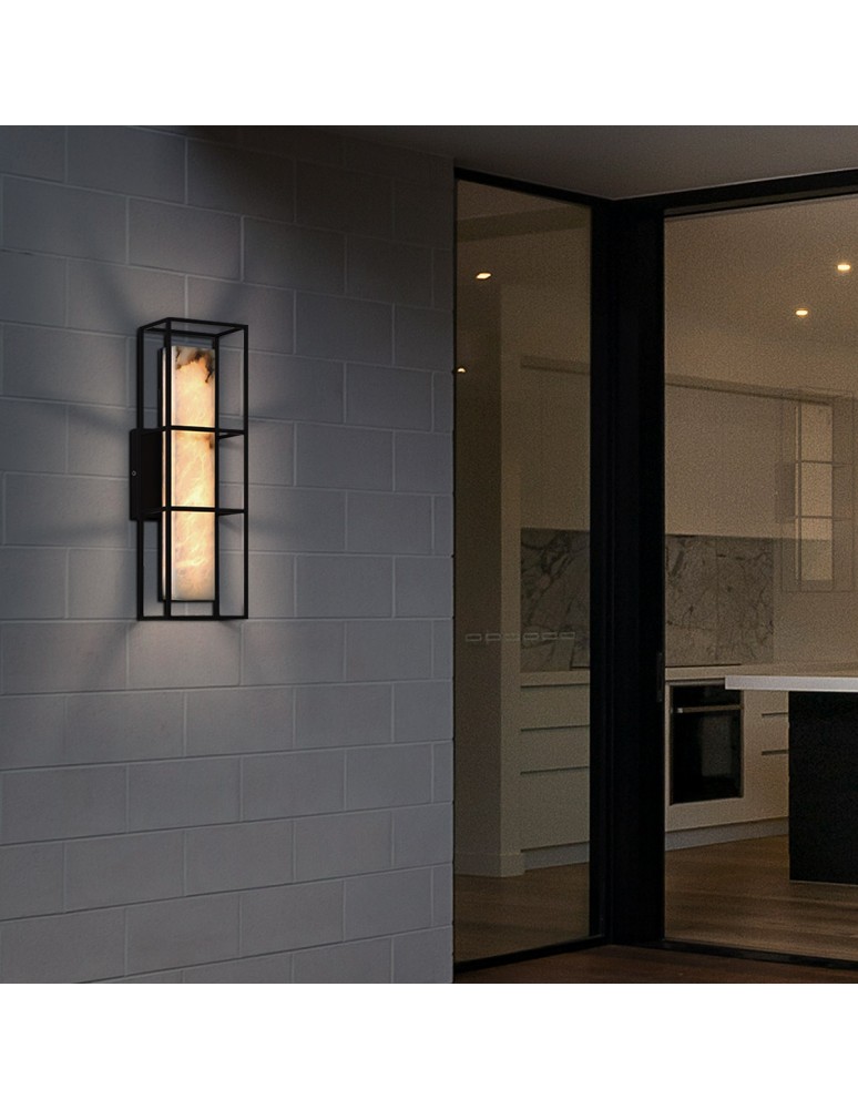 Bathroom wall lamps - Quintiesse Large Blakley wall lamp - 1 light source - Matte black IP44 Elstead Lighting QN-BLAKLEY-L-BK - product kolory-swiatla.pl 7