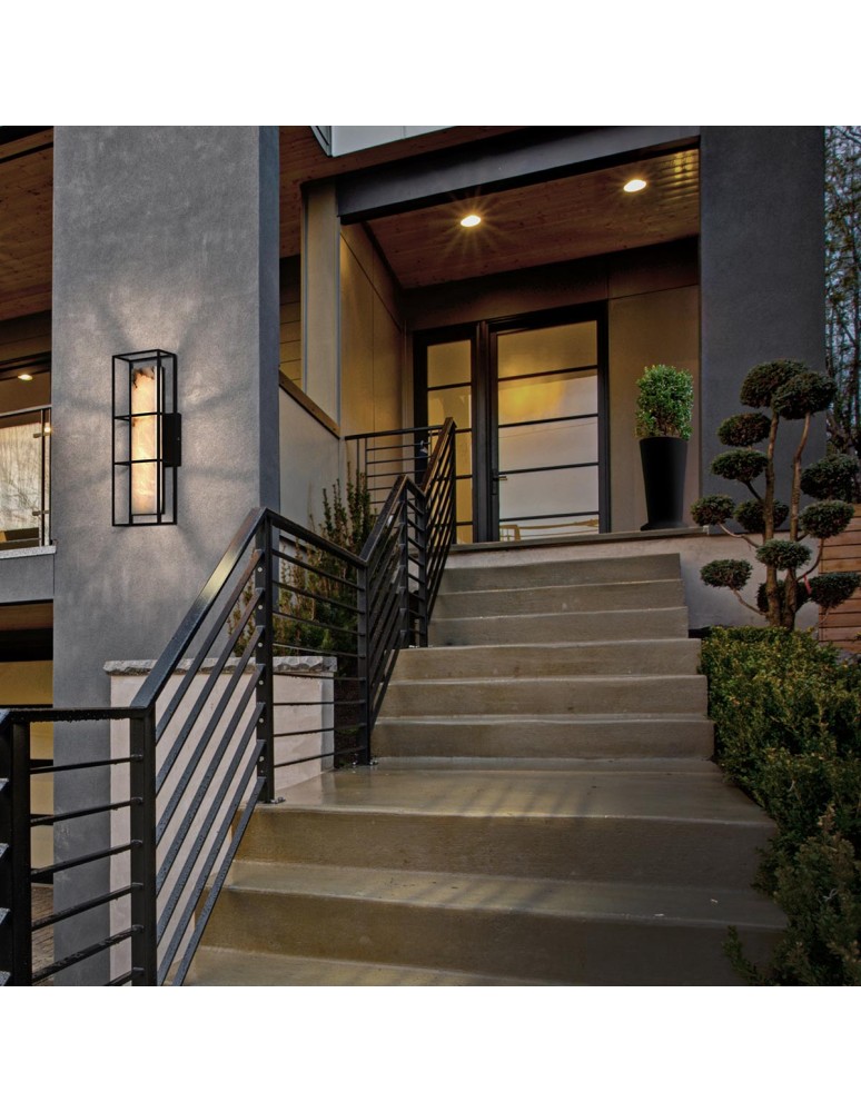 Bathroom wall lamps - Quintiesse Large Blakley wall lamp - 1 light source - Matte black IP44 Elstead Lighting QN-BLAKLEY-L-BK - product kolory-swiatla.pl 8