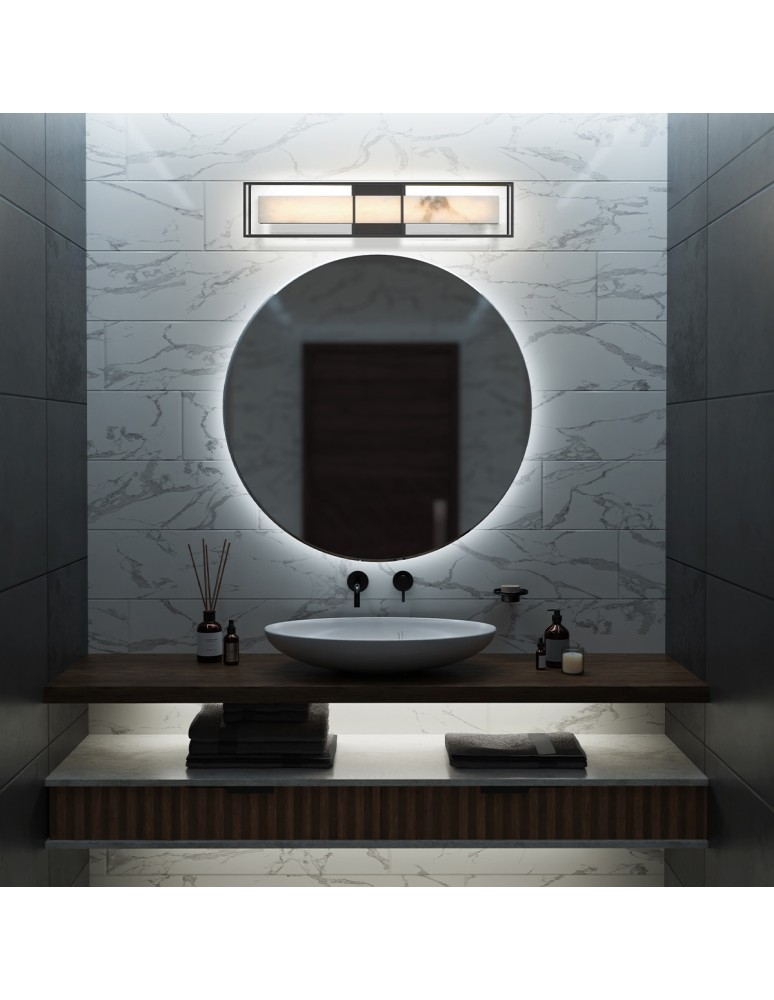 Bathroom wall lamps - Quintiesse Large Blakley wall lamp - 1 light source - Matte black IP44 Elstead Lighting QN-BLAKLEY-L-BK - product kolory-swiatla.pl 9