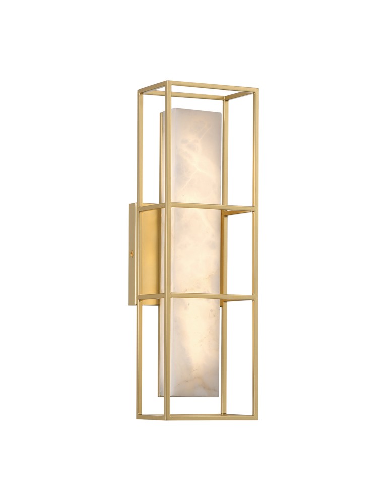 Bathroom wall lamps - Quintiesse Blakley medium wall lamp - 1 light source - Brushed gold IP44 Elstead Lighting QN-BLAKLEY-M-BG - product kolory-swiatla.pl 1