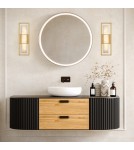 Bathroom wall lamps - Quintiesse Blakley medium wall lamp - 1 light source - Brushed gold IP44 Elstead Lighting QN-BLAKLEY-M-BG - product 7