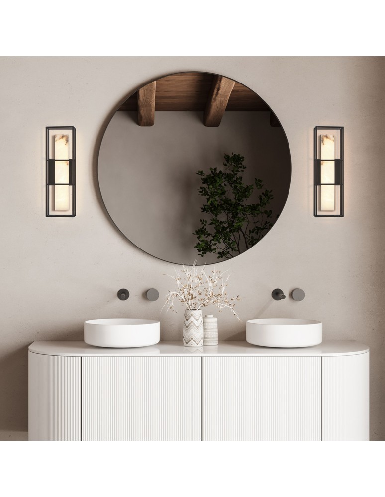 Bathroom wall lamps - Quintiesse Blakley medium wall lamp - 1 light source - Matte black IP44 Elstead Lighting QN-BLAKLEY-M-BK - product kolory-swiatla.pl 6