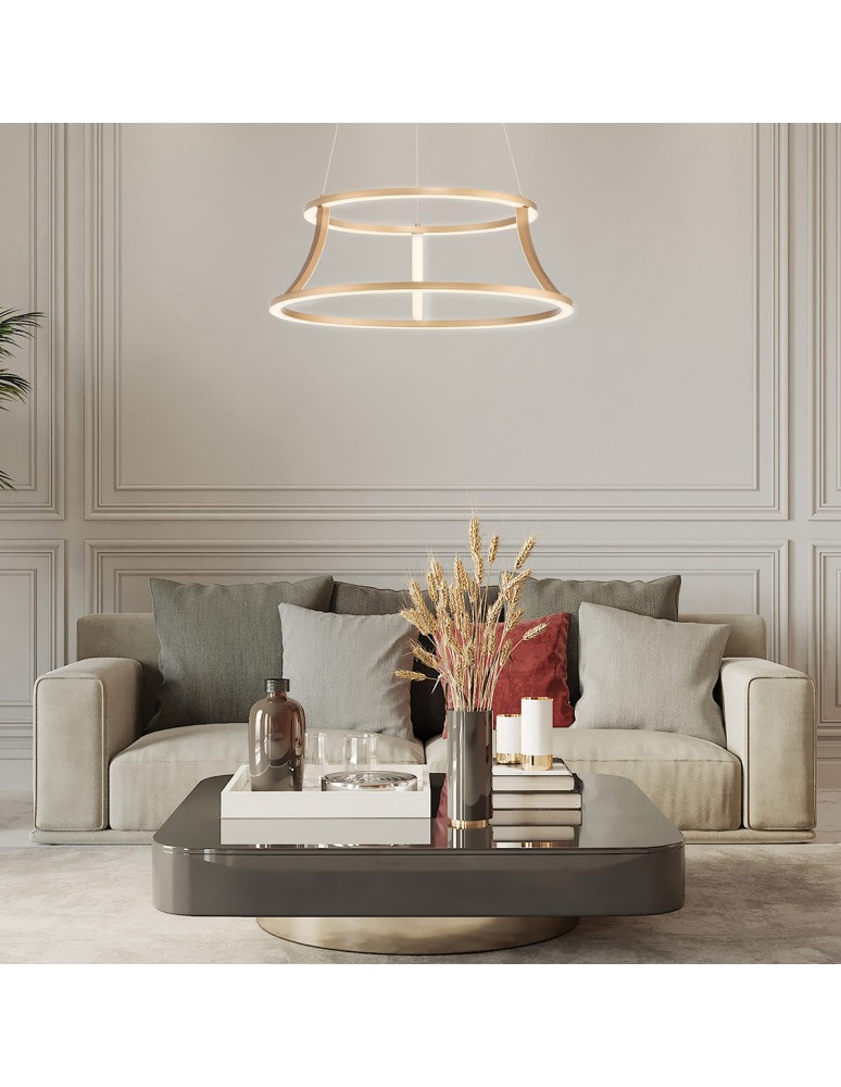 Quintiesse Żyrandol Cadoux - Szczotkowane złoto QN-CADOUX-P-BG