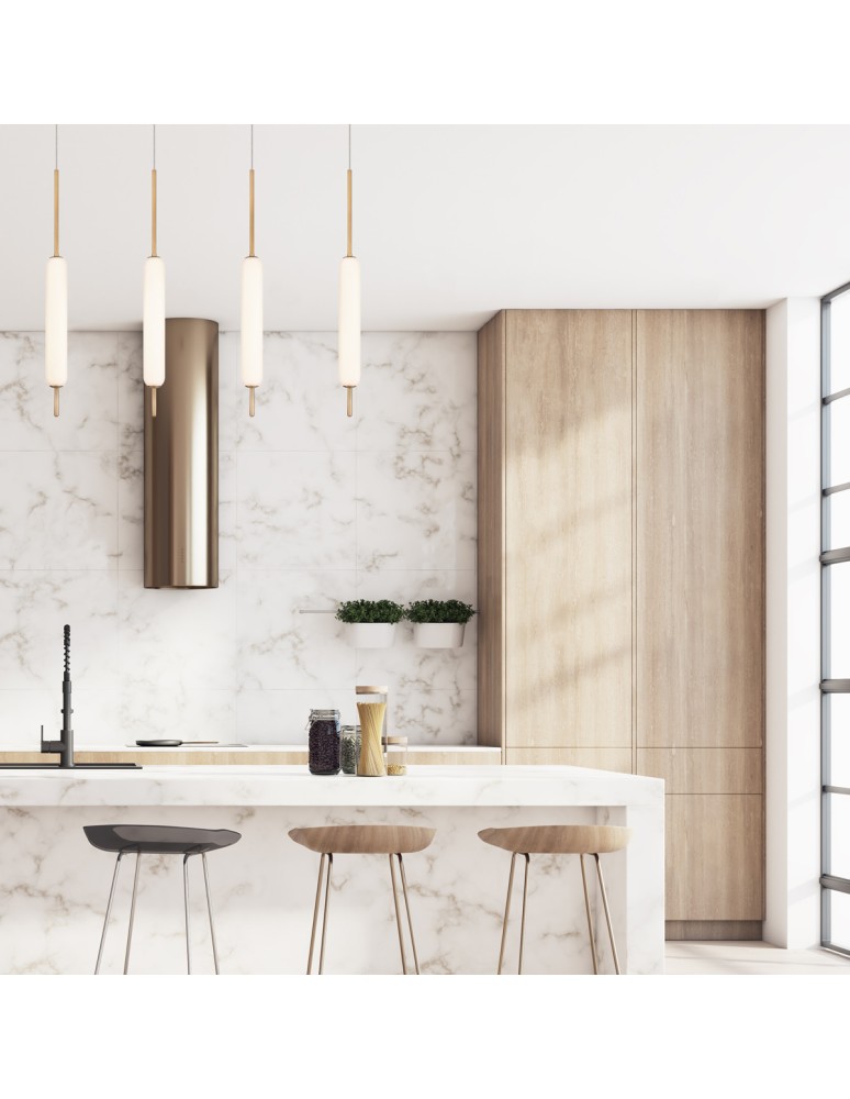 Pendant lamps - Quintiesse Cumberland pendant lamp - 1 light source - Brushed gold Elstead Lighting QN-CUMBERLAND-1P-BG - product kolory-swiatla.pl 5