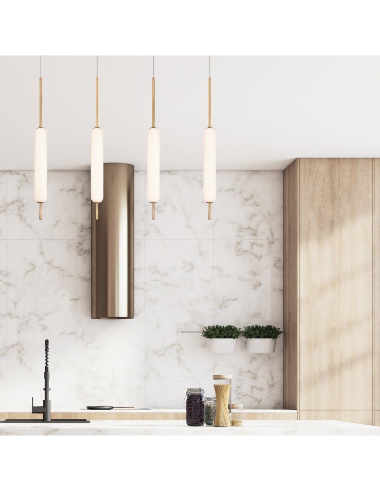 Pendant lamps - Quintiesse Cumberland pendant lamp - 1 light source - Brushed gold Elstead Lighting QN-CUMBERLAND-1P-BG - product kolory-swiatla.pl 6
