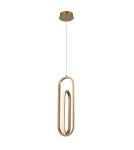 Pendant lamps - Quintiesse Demark pendant lamp - Brushed gold Elstead Lighting QN-DEMARK-1P-BG - product 1