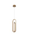 Quintiesse Demark pendant lamp - Brushed gold Elstead Lighting QN-DEMARK-1P-BG