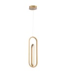 Pendant lamps - Quintiesse Demark pendant lamp - Brushed gold Elstead Lighting QN-DEMARK-1P-BG - product 2