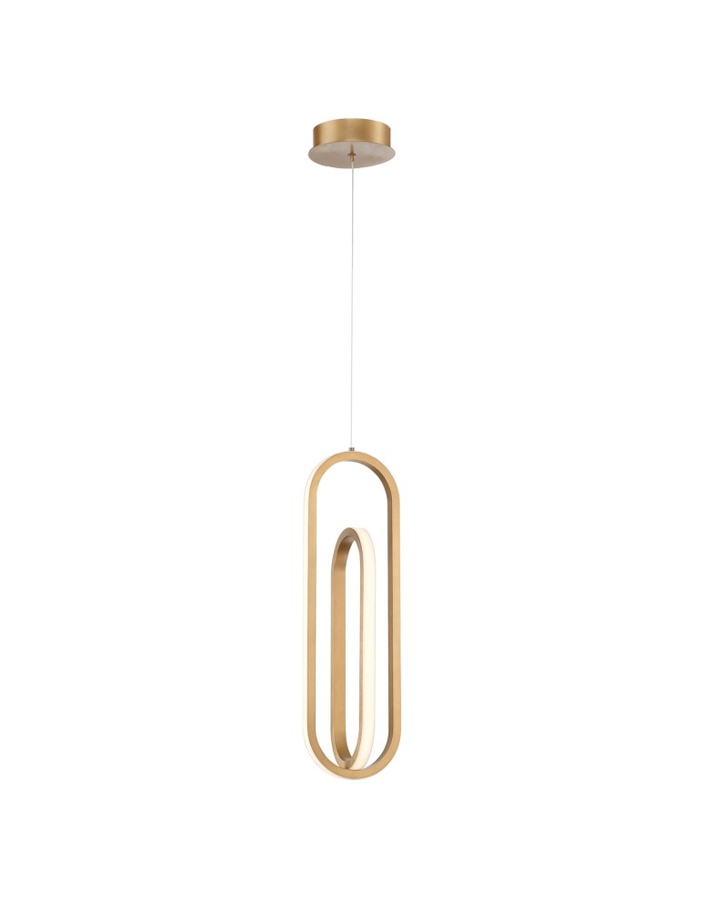 Pendant lamps - Quintiesse Demark pendant lamp - Brushed gold Elstead Lighting QN-DEMARK-1P-BG - product kolory-swiatla.pl 2