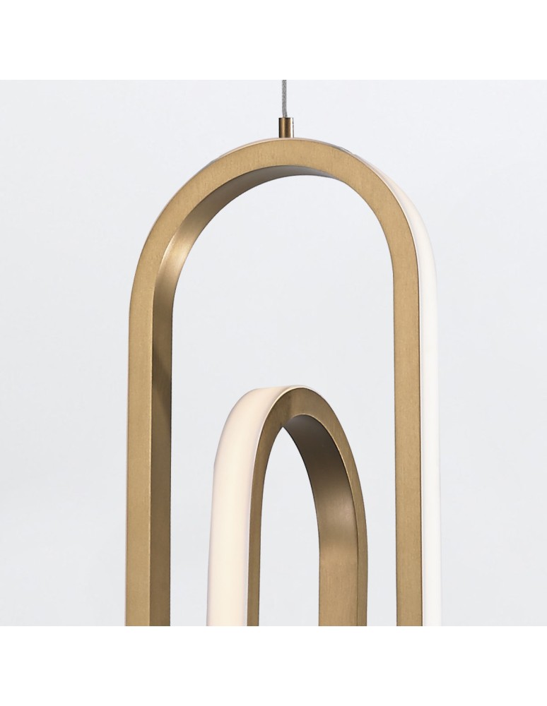 Quintiesse Lampa wisząca Demark - Szczotkowane złoto QN-DEMARK-1P-BG