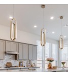 Pendant lamps - Quintiesse Demark pendant lamp - Brushed gold Elstead Lighting QN-DEMARK-1P-BG - product 7