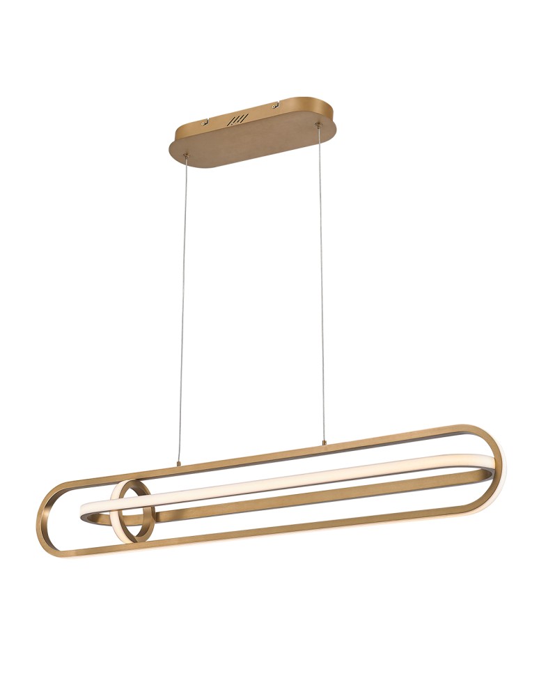 Pendant lamps - Quintiesse Demark island lamp - Brushed gold Elstead Lighting QN-DEMARK-LP-BG - product kolory-swiatla.pl 1