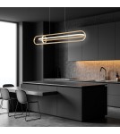 Pendant lamps - Quintiesse Demark island lamp - Brushed gold Elstead Lighting QN-DEMARK-LP-BG - product 8
