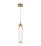 Pendant lamps - Quintiesse Espada Pendant Lamp - Brushed Gold Elstead Lighting QN-ESPADA-1P-BG - product 1