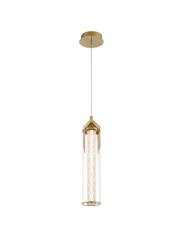 Quintiesse Espada Pendant Lamp - Brushed Gold Elstead Lighting QN-ESPADA-1P-BG