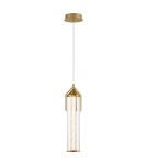 Pendant lamps - Quintiesse Espada Pendant Lamp - Brushed Gold Elstead Lighting QN-ESPADA-1P-BG - product 2