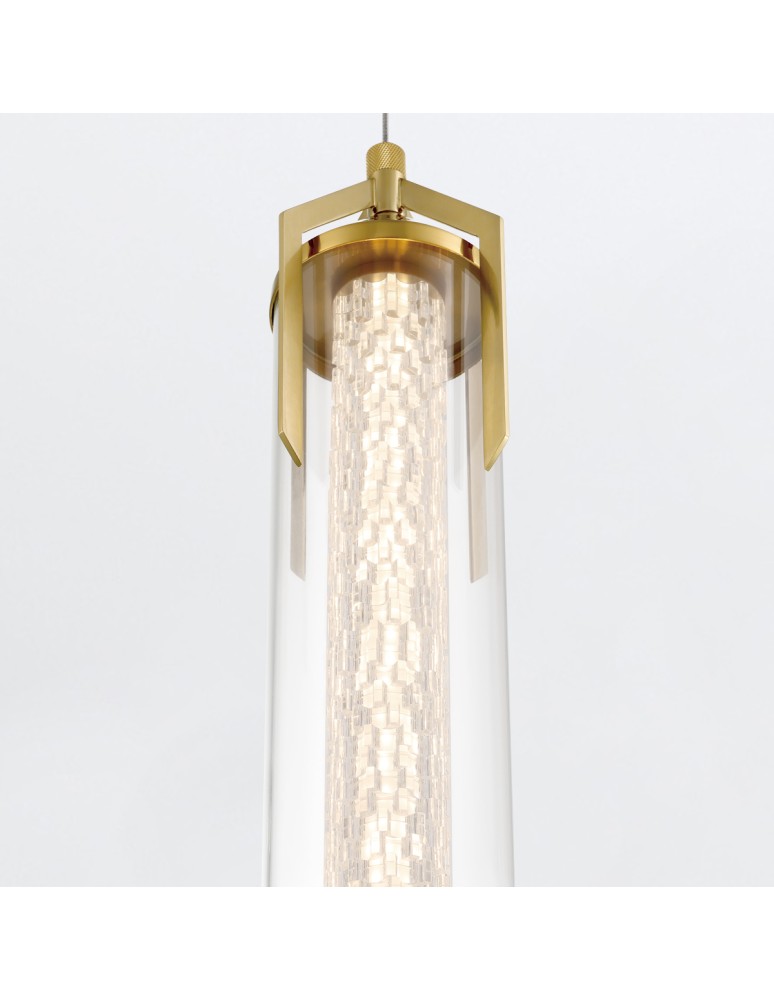 Pendant lamps - Quintiesse Espada Pendant Lamp - Brushed Gold Elstead Lighting QN-ESPADA-1P-BG - product kolory-swiatla.pl 3
