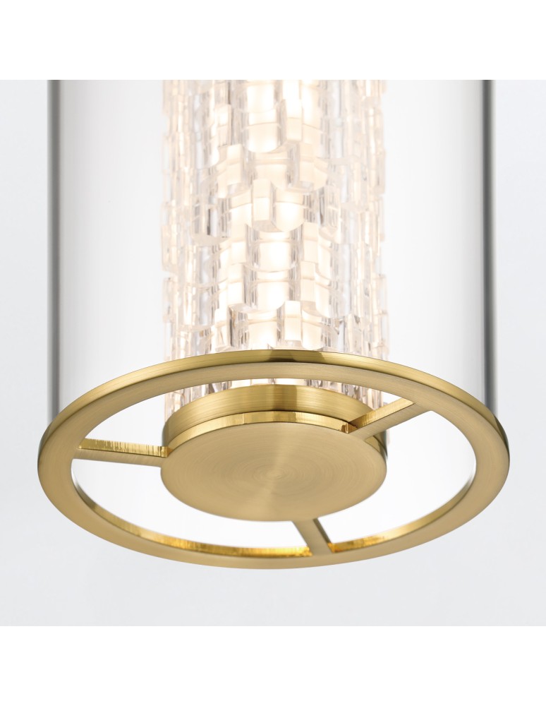 Pendant lamps - Quintiesse Espada Pendant Lamp - Brushed Gold Elstead Lighting QN-ESPADA-1P-BG - product kolory-swiatla.pl 4