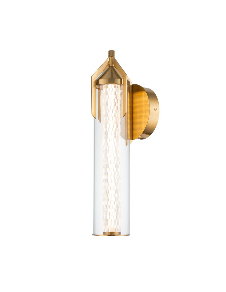Bathroom wall lamps - Quintiesse Espada wall lamp - Brushed gold IP44 Elstead Lighting QN-ESPADA-1W-BG - product kolory-swiatla.pl 1